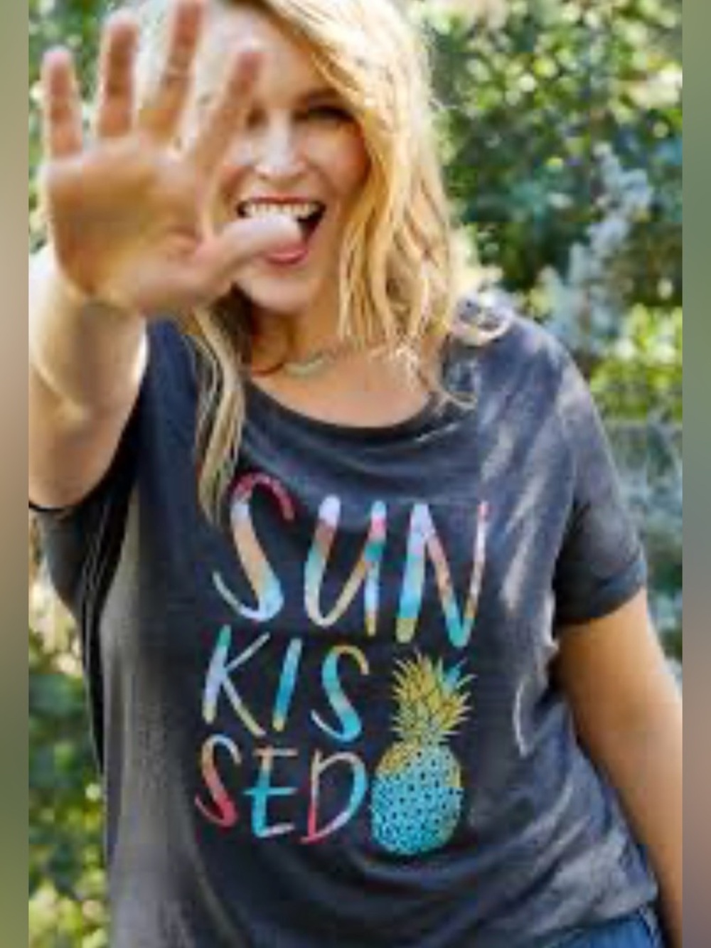 Maurice’s Charcoal 'Sunkissed' Pineapple Plus Size Graphic Tee